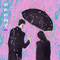 倾斜的雨伞